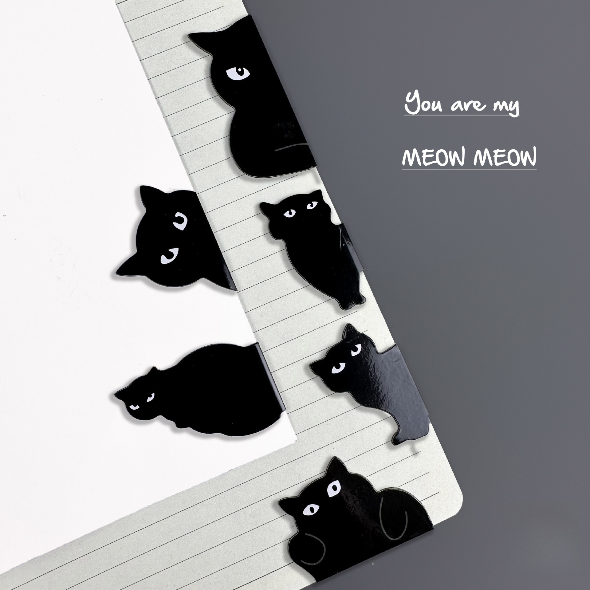 Cute Black Cat Magnetic Bookma - Bookmark Magnetic Clip 评论和价格