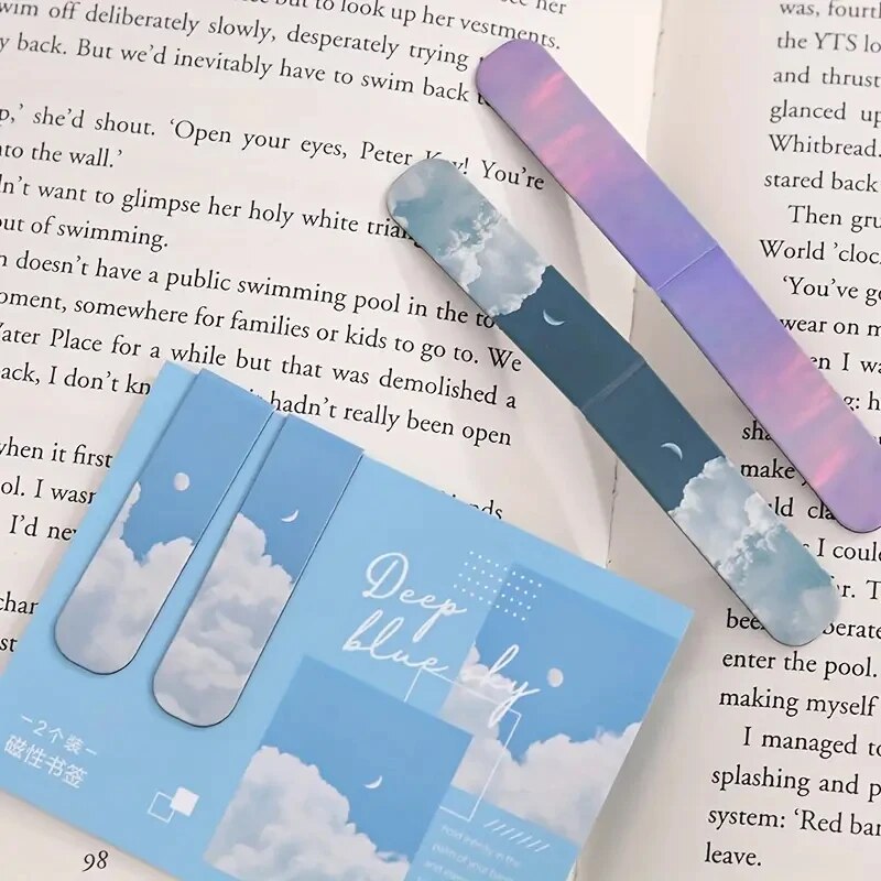 2pcs Fantasy Landscape Themed  - Bookmark Magnetic Clip 评论和价格