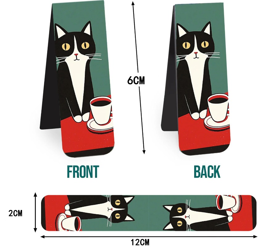 5PCS Simple And Fun Cat Magnet - Bookmark Magnetic Clip 评论和价格