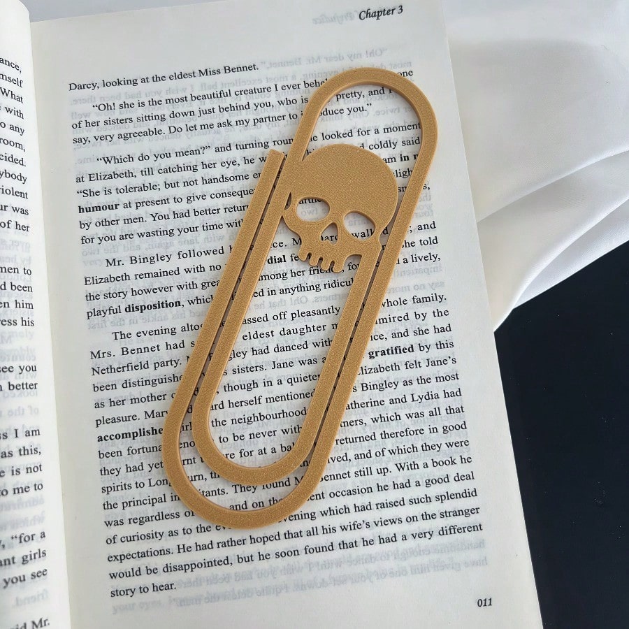 Creative Giant Skeleton Paper  - Bookmark Magnetic Clip 评论和价格