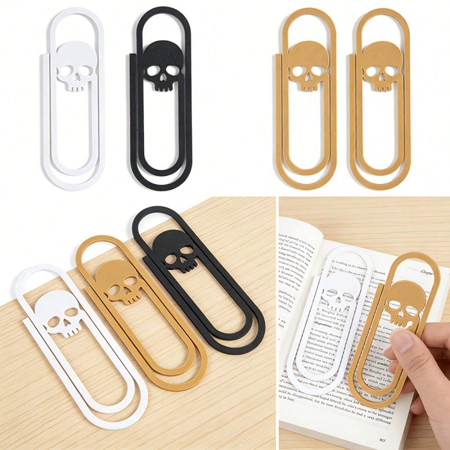 Creative Giant Skeleton Paper  - Bookmark Magnetic Clip 评论和价格