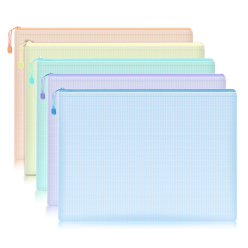 5pcs Mesh Zipper Pouch Documen - Portfolio Folder Zip 评论和价格