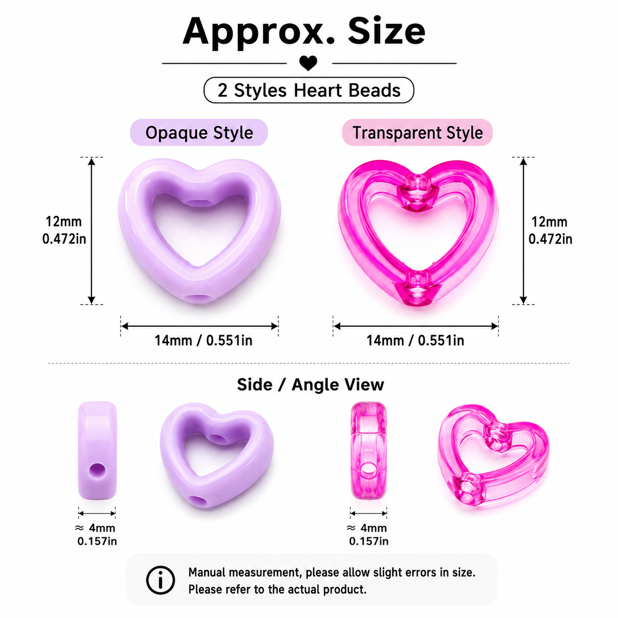 30Pcs Multicolor Clear Heart A - Stationery Supplier 评论和价格