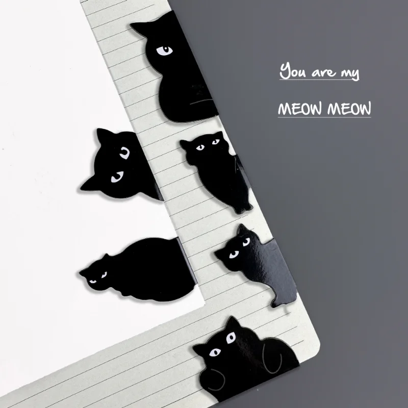 6 Pcs/set Cute Cat Magnet Book - Paperclip Magnetic Set 评论和价格