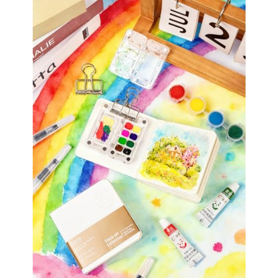 Mini Watercolor Paint Set Trav - Paperclip Magnetic Set 评论和价格
