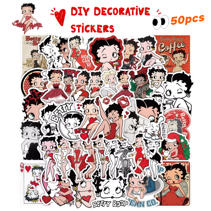 New 50PCS Betty Boop Sticker A - Memo Pad Sticky 评论和价格