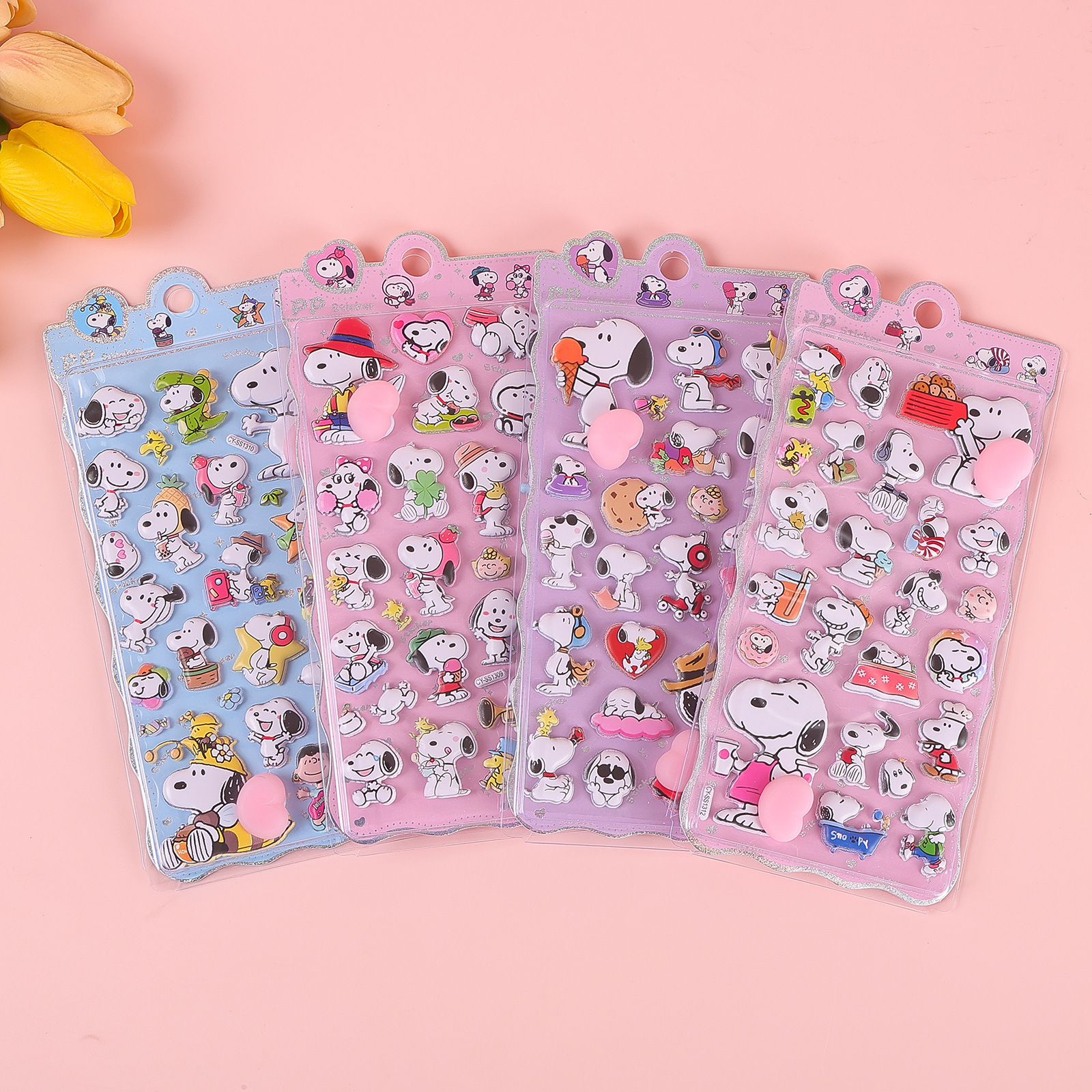 1/4pcs Snoopy 3D Stickers Scra - Stationery Supplier 评论和价格