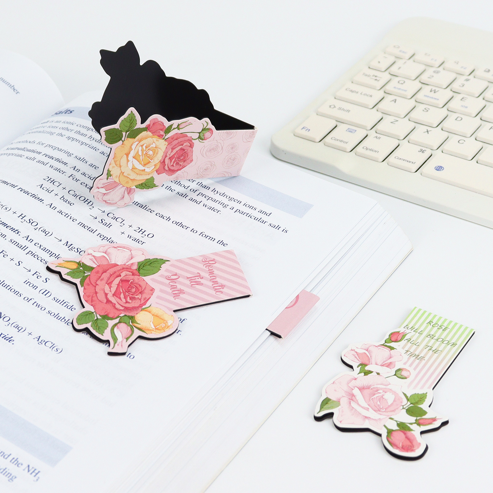 Pink Rose Blossom Alien Magnet - Bookmark Magnetic Clip 评论和价格