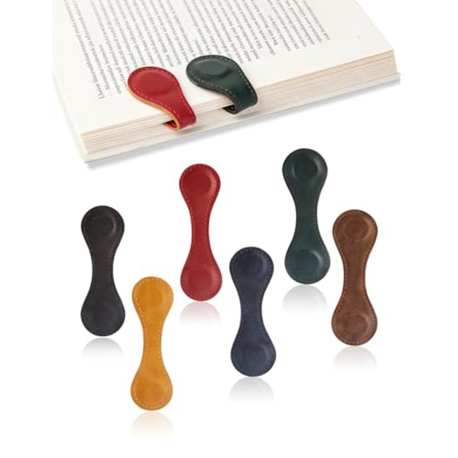 6 PCS Magnetic Leather Bookmar - Bookmark Magnetic Clip 评论和价格