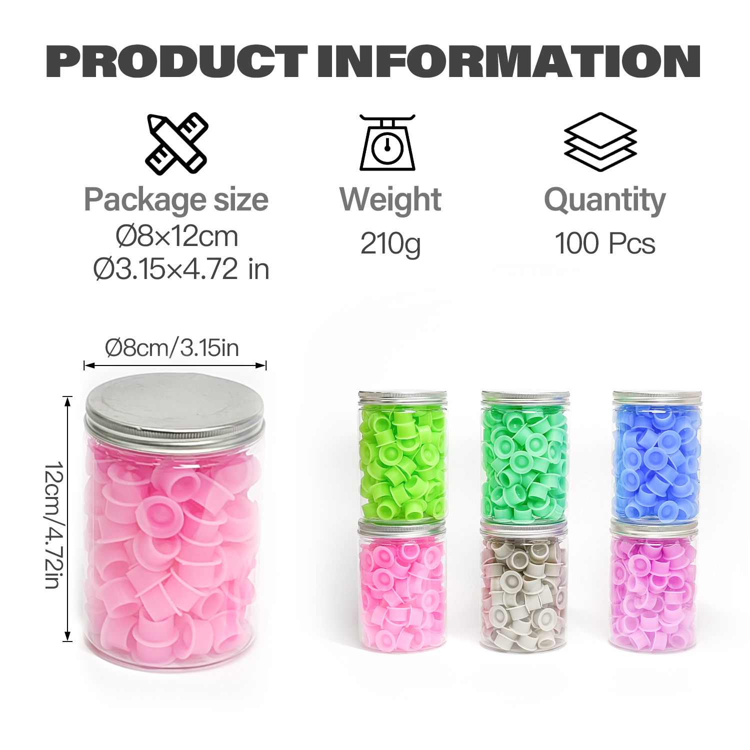100Pcs Disposable Canned Silic - Calligraphy Ink Bottle 评论和价格