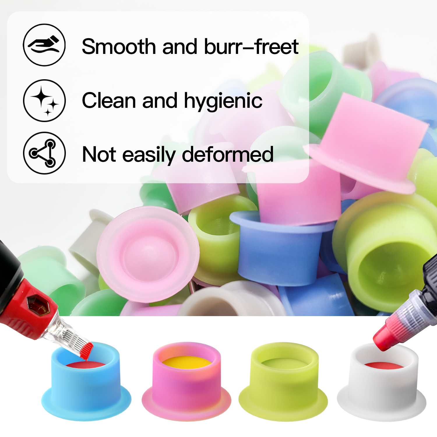 100Pcs Disposable Canned Silic - Calligraphy Ink Bottle 评论和价格
