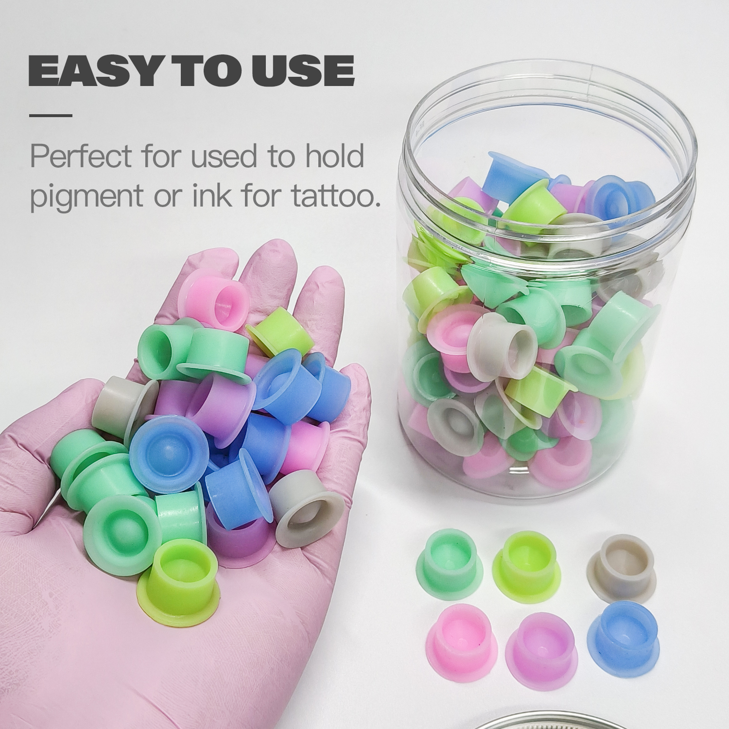 100Pcs Disposable Canned Silic - Calligraphy Ink Bottle 评论和价格