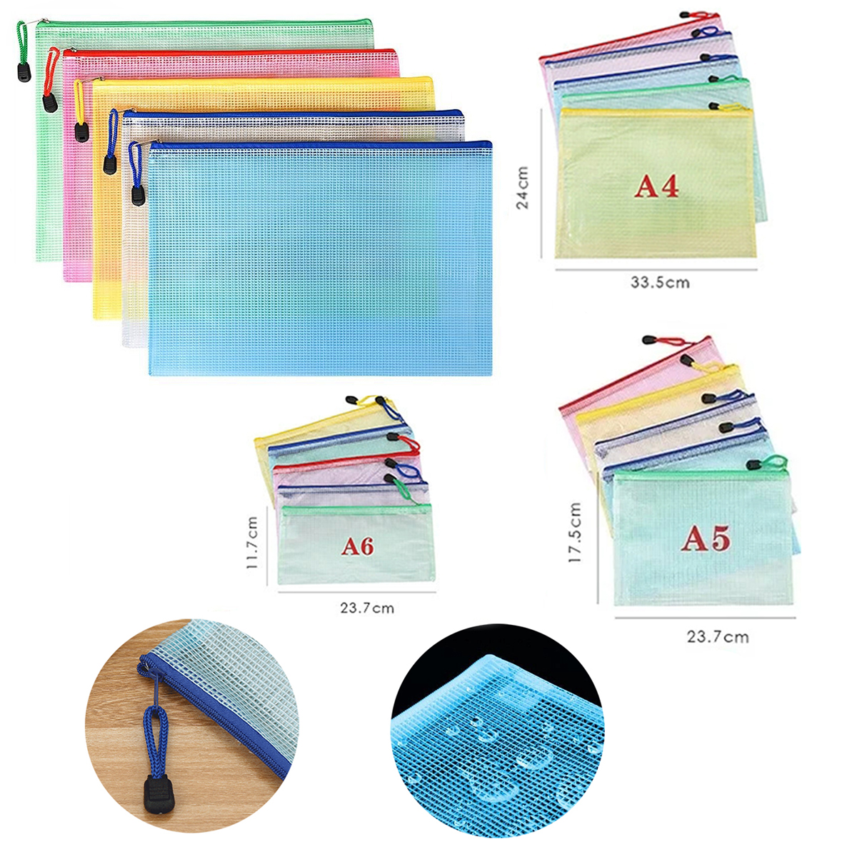 5PCS Stationery Storage Folder - Portfolio Folder Zip 评论和价格