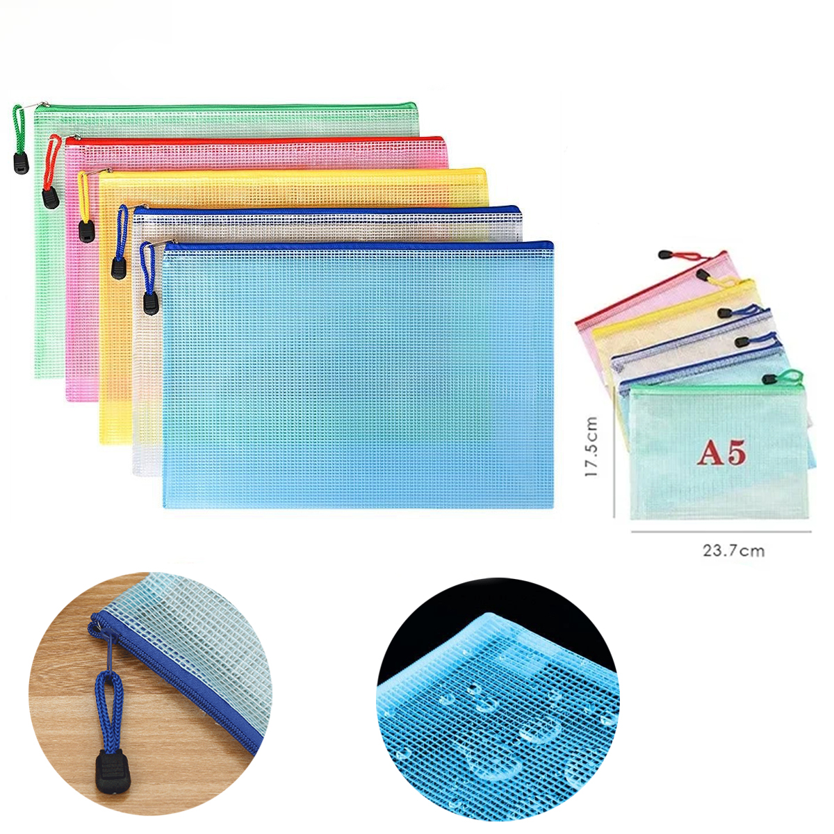 5PCS Stationery Storage Folder - Portfolio Folder Zip 评论和价格